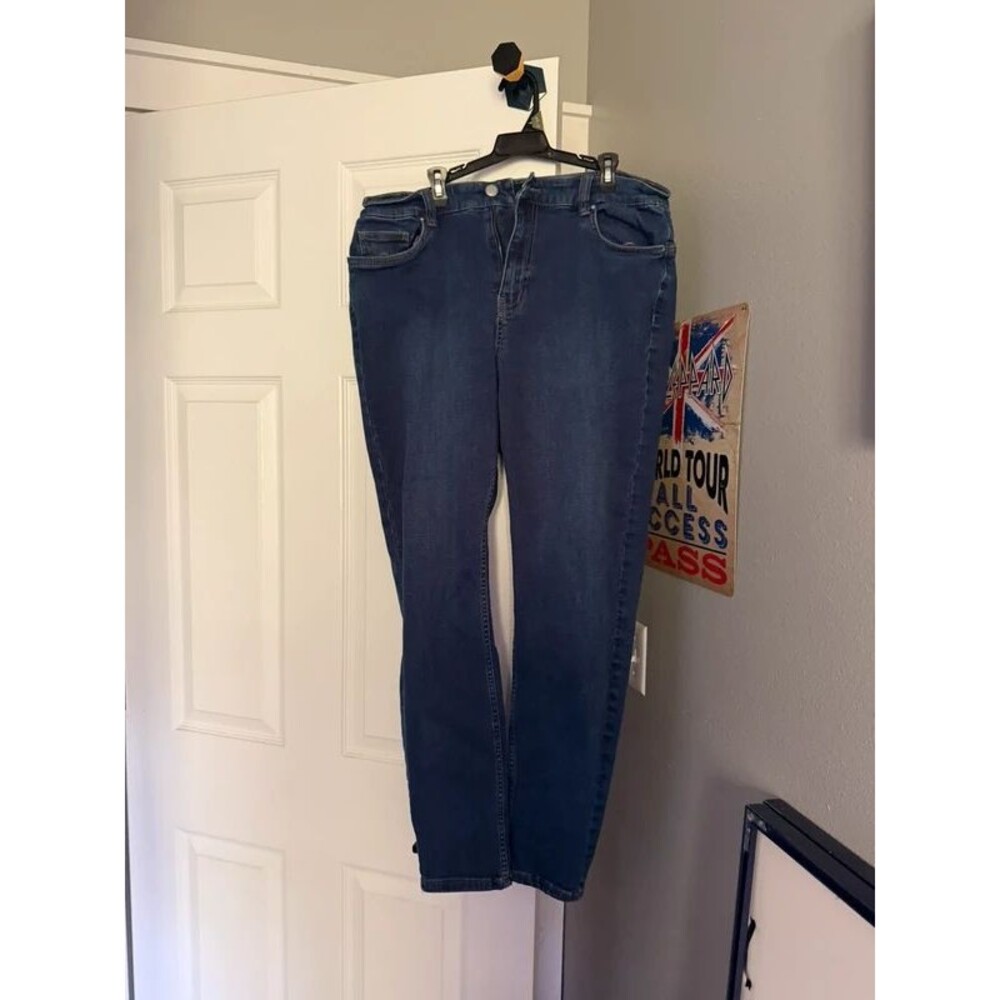 G by Giuliana Dark Wash Straight Leg Jeans - Size 16W